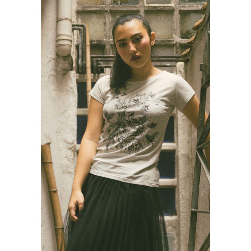 Camiseta Vegana Sobre Pássaros e Peixes - Nicole Bustamante Vegan Goods