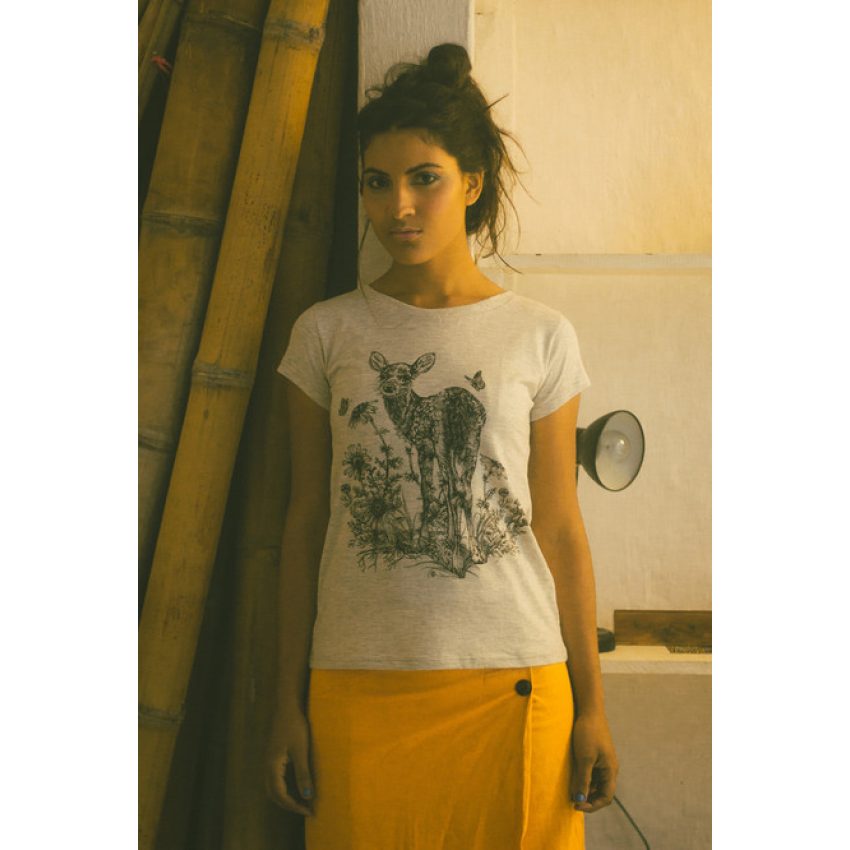 Camiseta Vegana Veado - Nicole Bustamante Vegan Goods