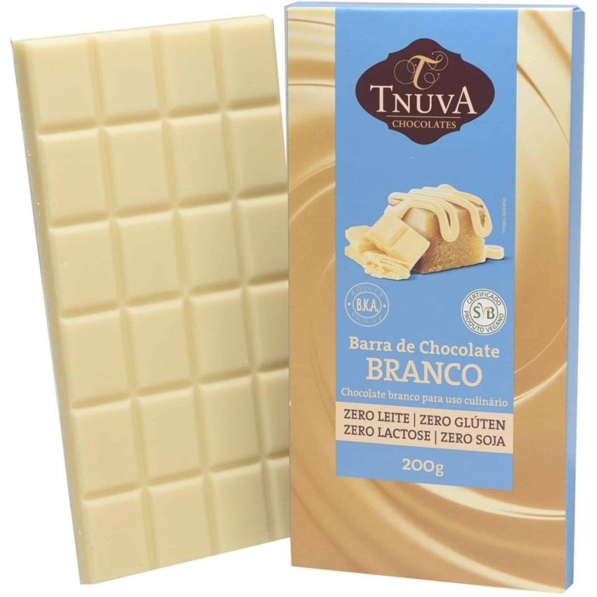 Barra Chocolate Branco Vegano 200g - Uso Culinário  - Tnuva