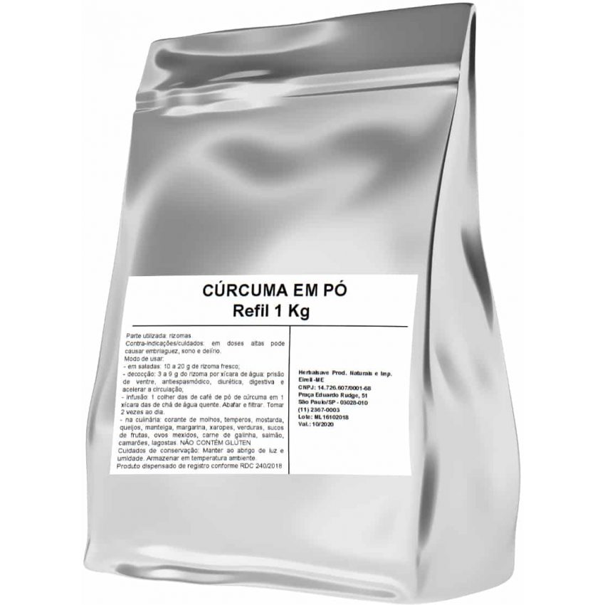 Cúrcuma 1Kg Embalagem Refil - WVegan