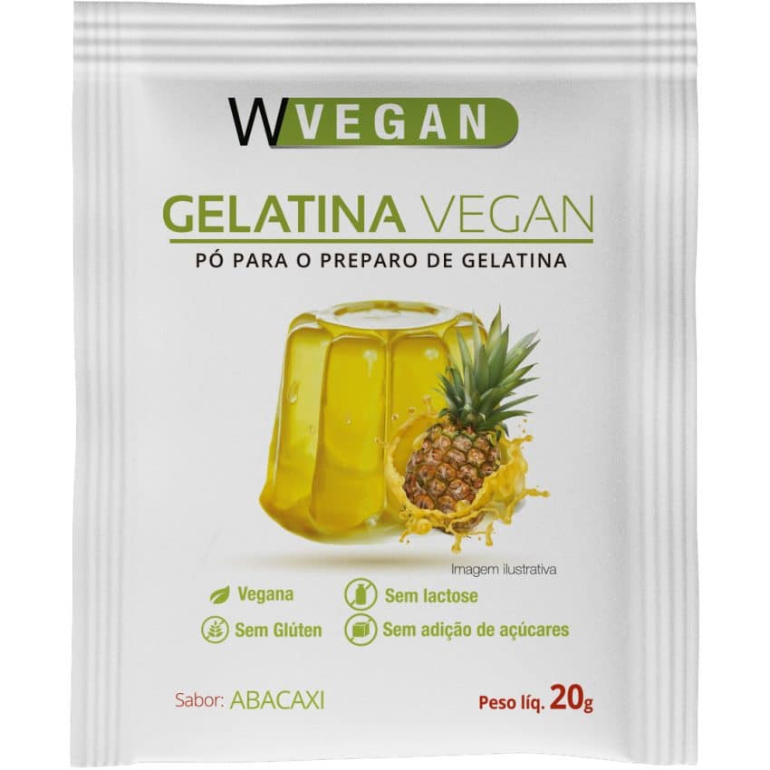 Combo Gelatina Vegana 4 sabores - WVegan