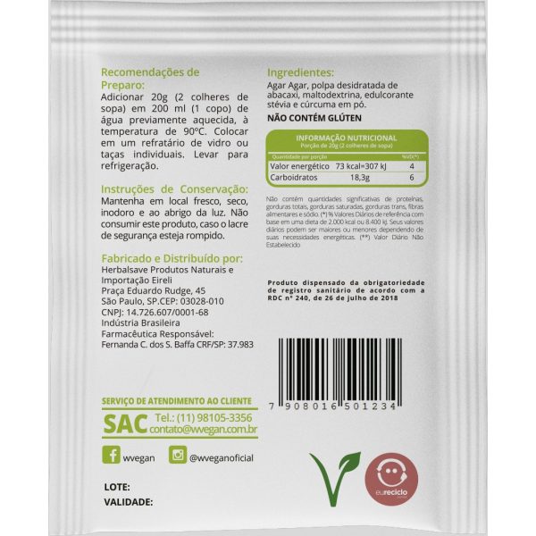 Combo Gelatina Vegana 4 sabores - WVegan