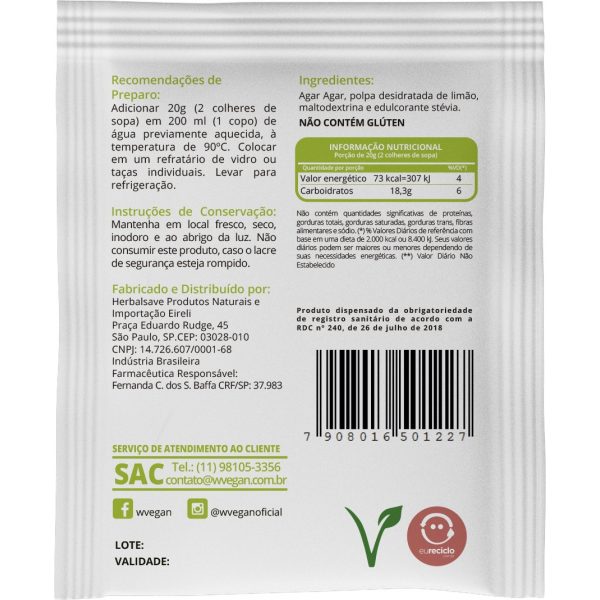 Combo Gelatina Vegana 4 sabores - WVegan
