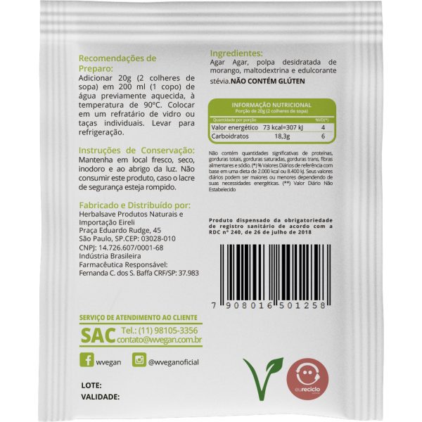 Combo Gelatina Vegana 4 sabores - WVegan