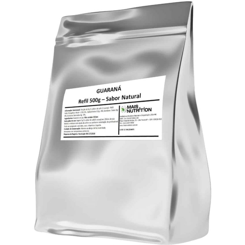 Guarana Po Puro 500g Embalagem Refil - WVegan