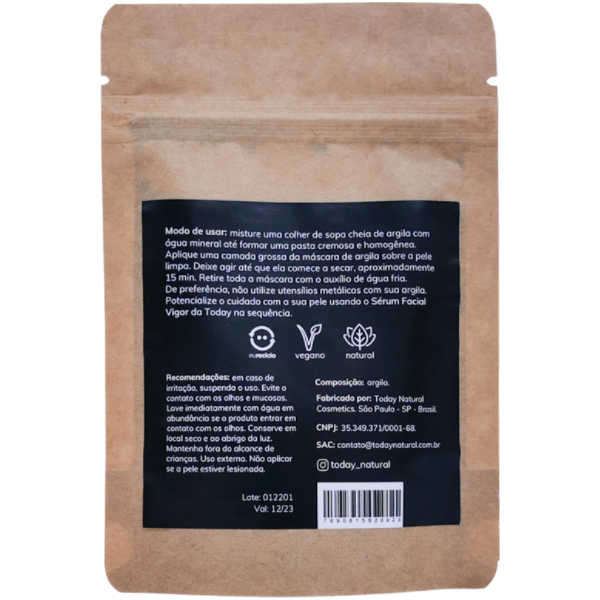 Argila Preta - 50g - Today Natural Cosmetics