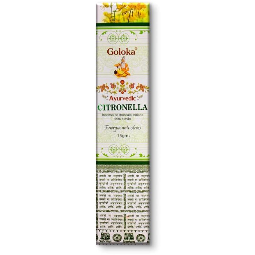 Incenso Massala Goloka Vareta – Citronela - Ynayê
