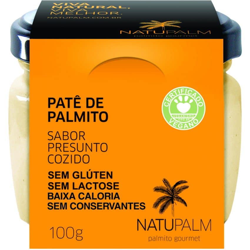 Patê de Palmito sabor Presunto - Vegano - Natupalm