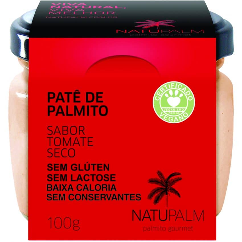 Patê de Palmito sabor Tomate Seco - Natupalm