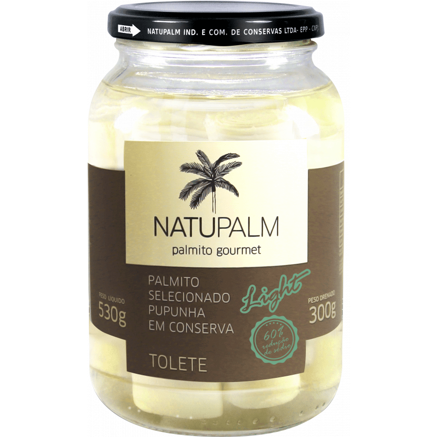 Palmito Pupunha Tolete Light - Natupalm