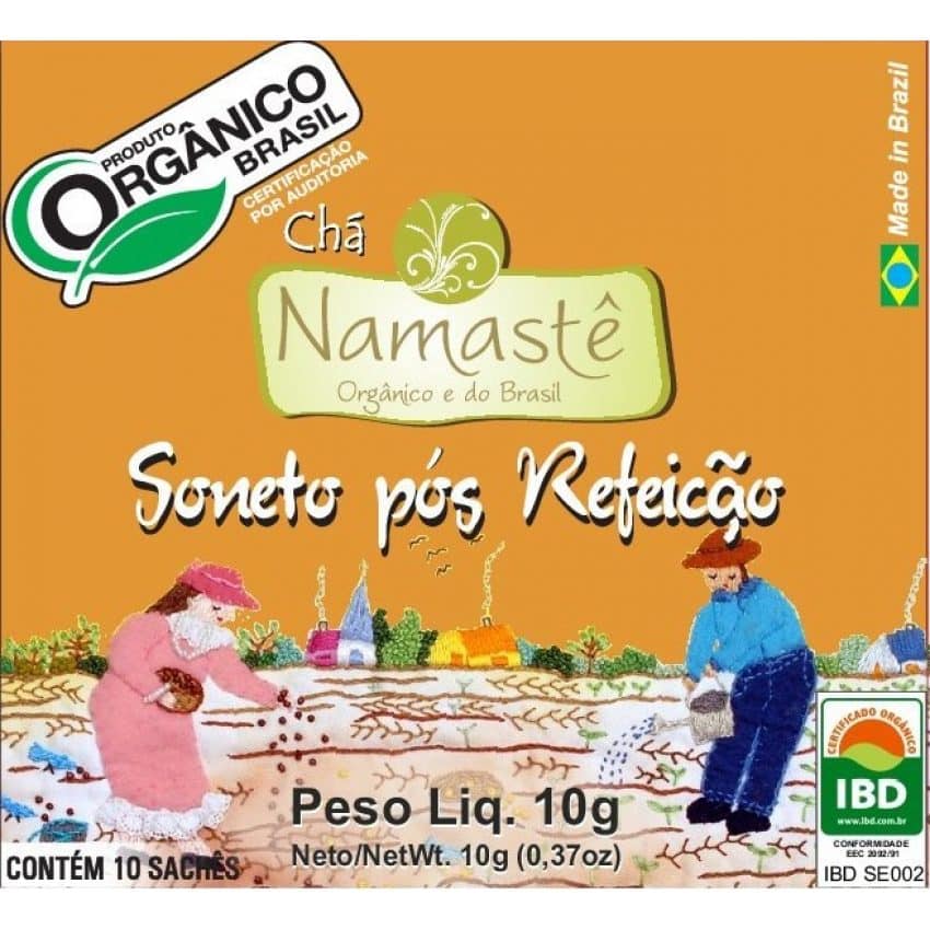 Chá Soneto Pós Refeição Orgânico Namastê - sachê