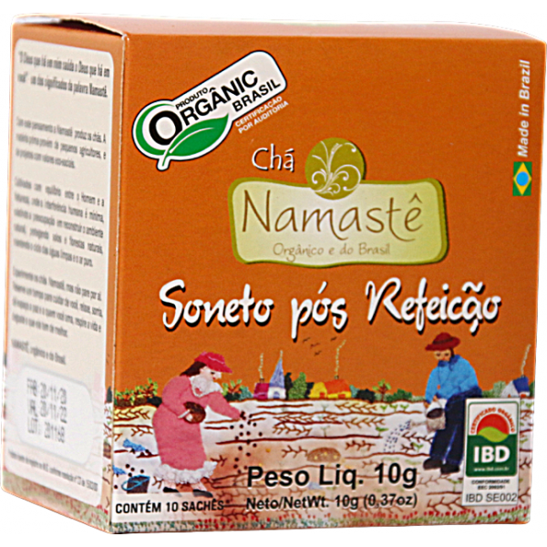 Chá Soneto Pós Refeição Orgânico Namastê - sachê