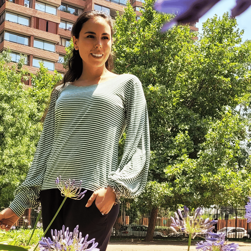 Blusa Margarida Manga comprida bufante