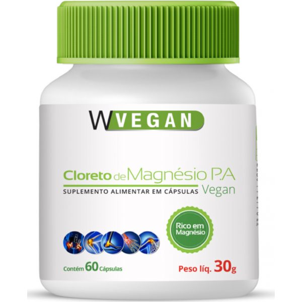 Cloreto de Magnésio 500mg 60 capsulas - WVegan