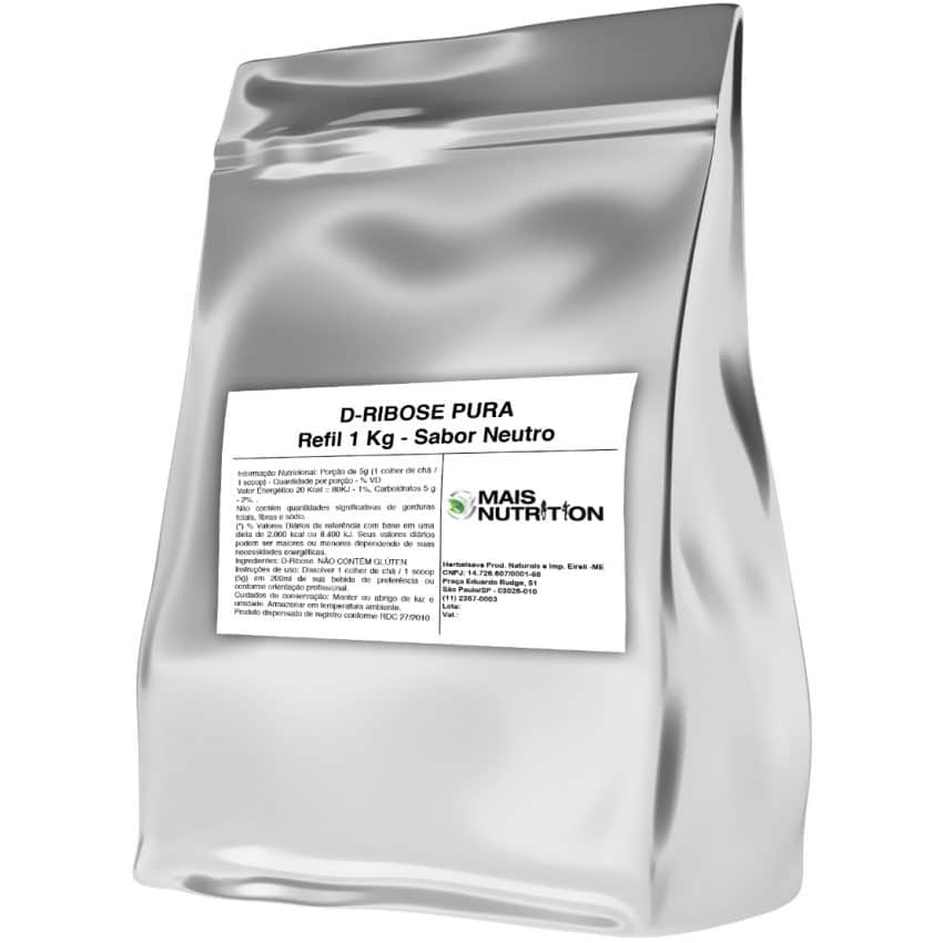 D-Ribose 1Kg Embalagem Refil - WVegan