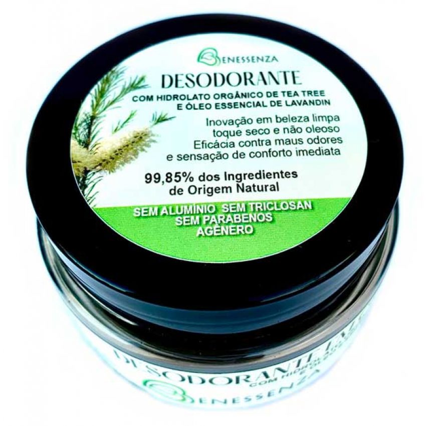 Desodorante Natural com Óleo Essencial de Lavandin Benessenza