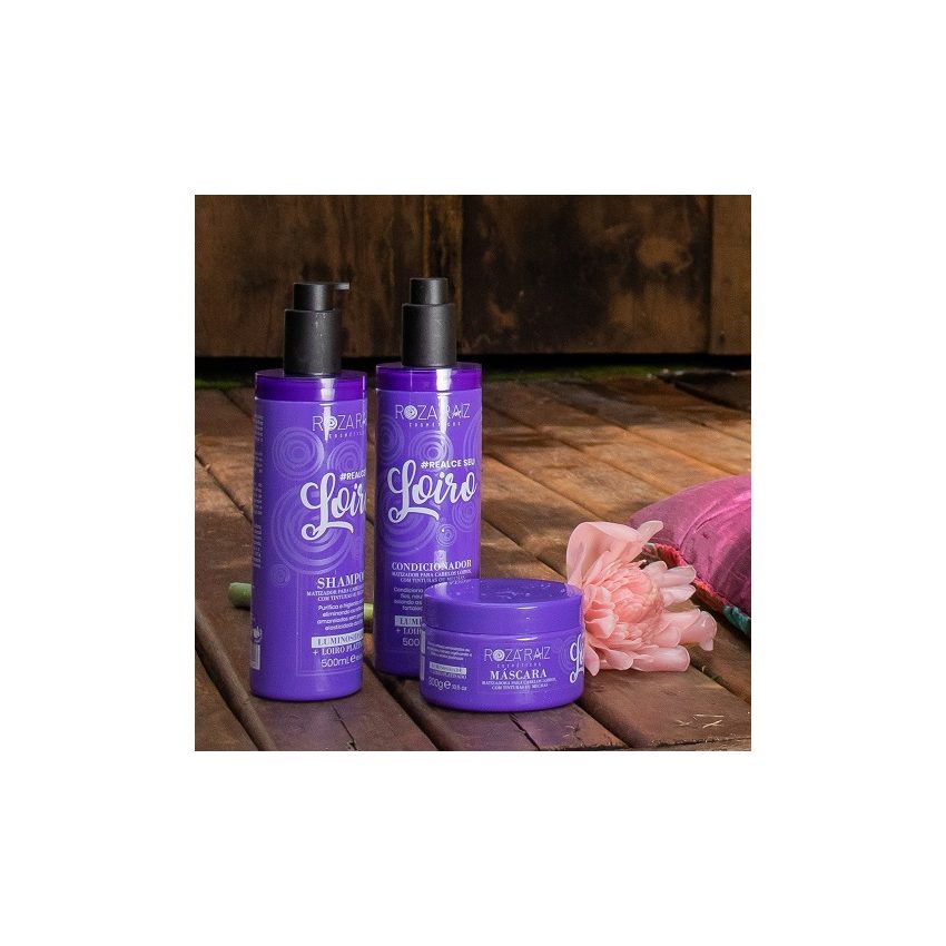 Shampoo Realce seu Loiro 500ml - Roza Raiz Cosméticos