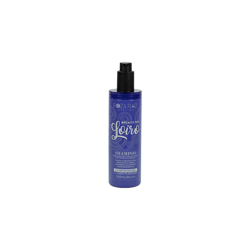 Shampoo Realce seu Loiro 500ml - Roza Raiz Cosméticos