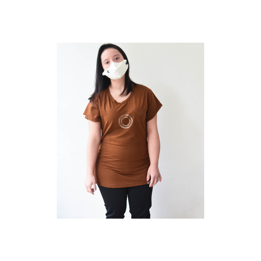 Camiseta Feminina Sustentável Café Ciclo Kaiabí