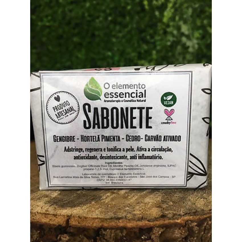 Sabonete Natural e Artesanal - Carvão Ativado - Ideal para Pele Mista e Oleosa