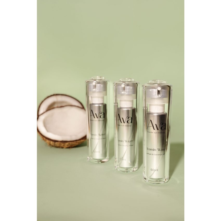 Água de Vitaminas Ametista e Água de Coco