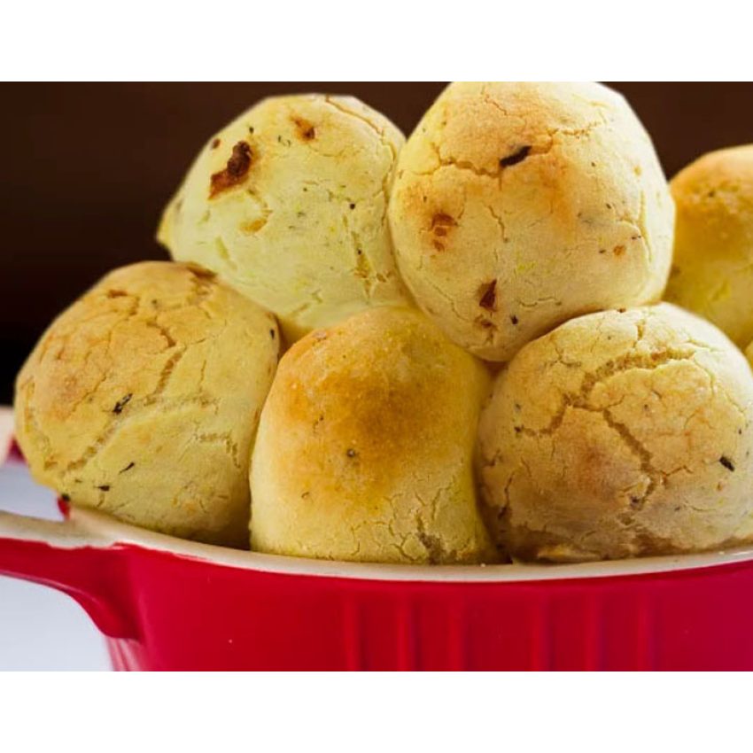 Pão de Quejio Vegano 400g - sabor Salsa e Cebola - Pão de Beijo