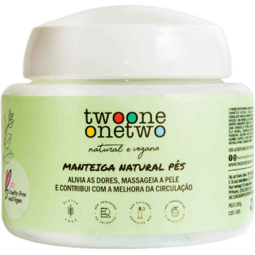 Manteiga Natural Pés Karitê e Alecrim - Twoone Onetwo