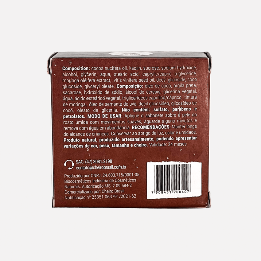 Sabonete Argila Preta 60g - Cheiro Brasil