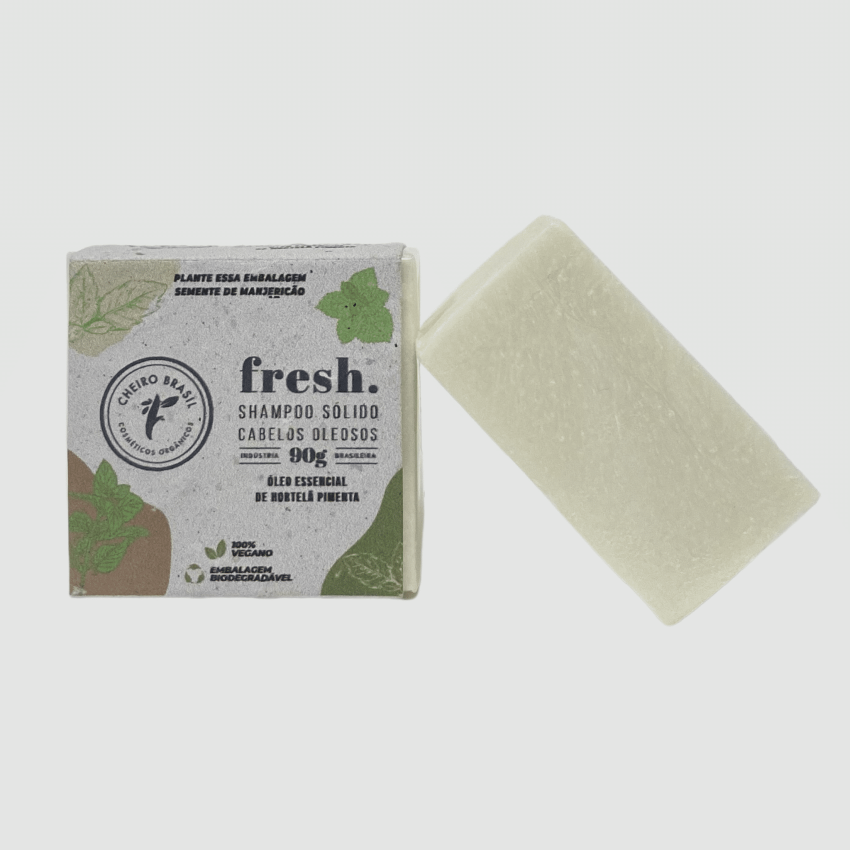 Shampoo Sólido para Cabelos Oleosos 90g - Cheiro Brasil