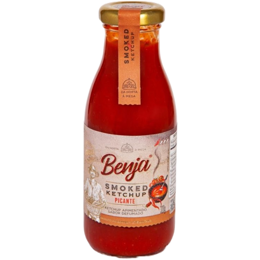 Ketchup de Tomate Cereja - Smoked Picante 320g - Benja Gourmet