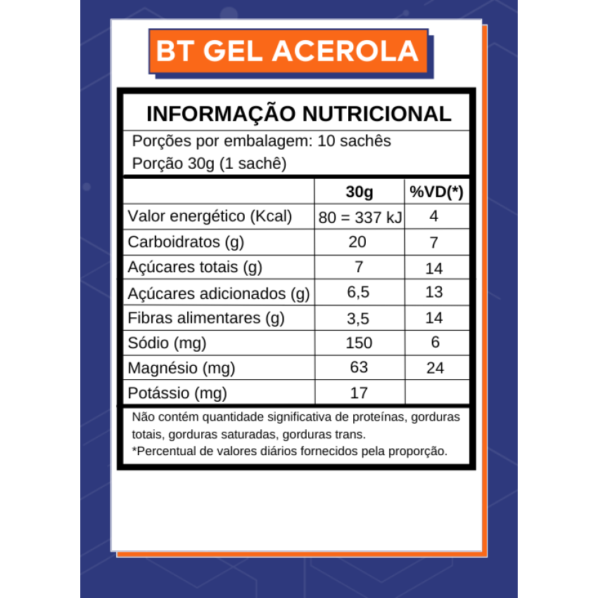 BT Gel sabor Acerola 10un/30g - Dobro