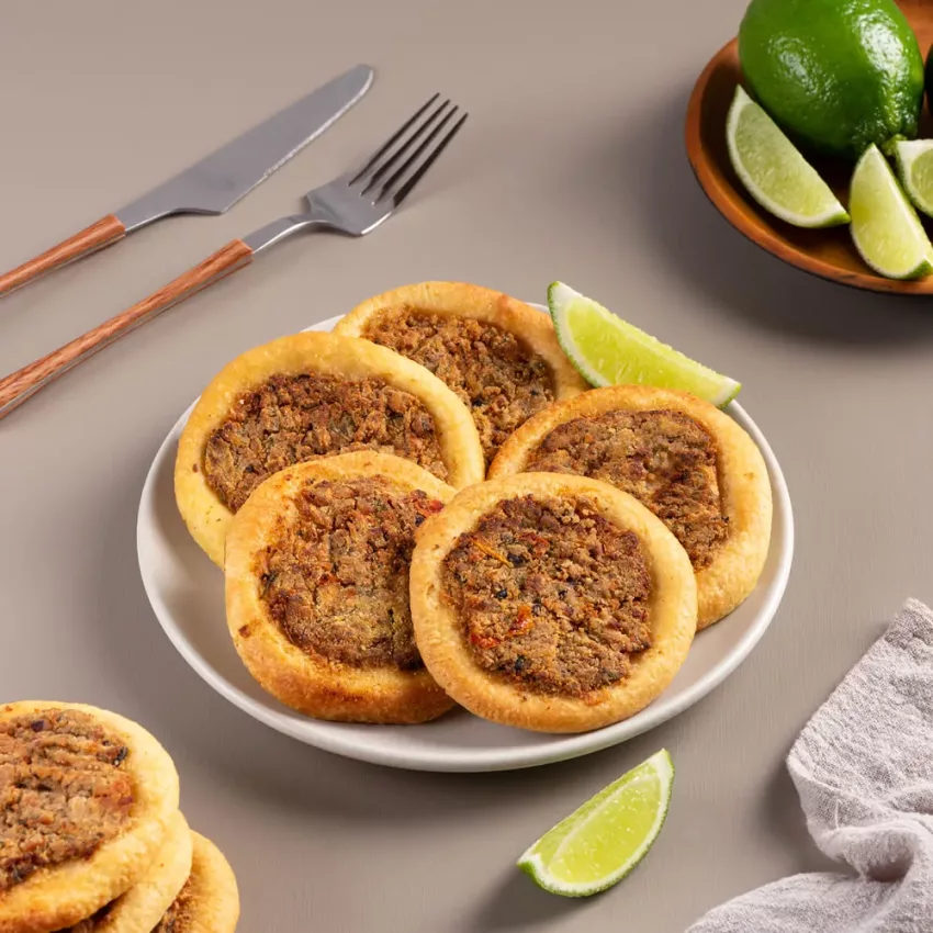 Mini Esfirras Veganas de Tempê de Feijão Fradinho (pacote com 6 unidades - 270g) - Mun Alimentos