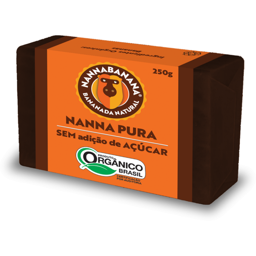 Bananada Pura Zero Açúcar Barra - Nannabanana