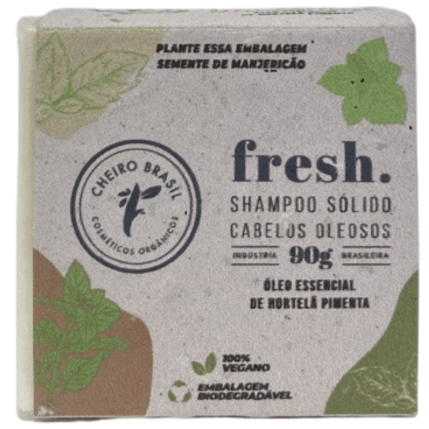 Shampoo Sólido para Cabelos Oleosos 90g - Cheiro Brasil