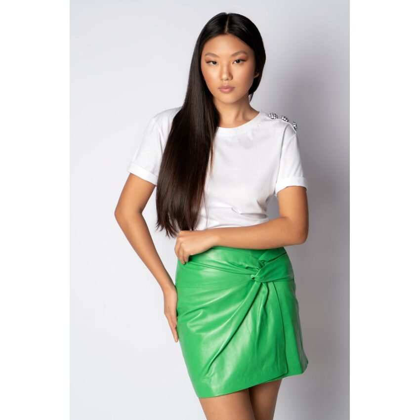 T-shirt Branca Botan Sashiko Preto - Toshie