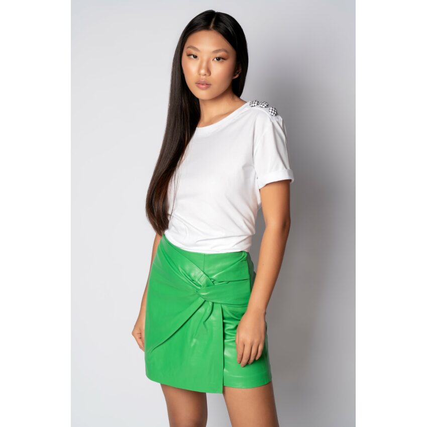 T-shirt Branca Botan Sashiko Preto - Toshie