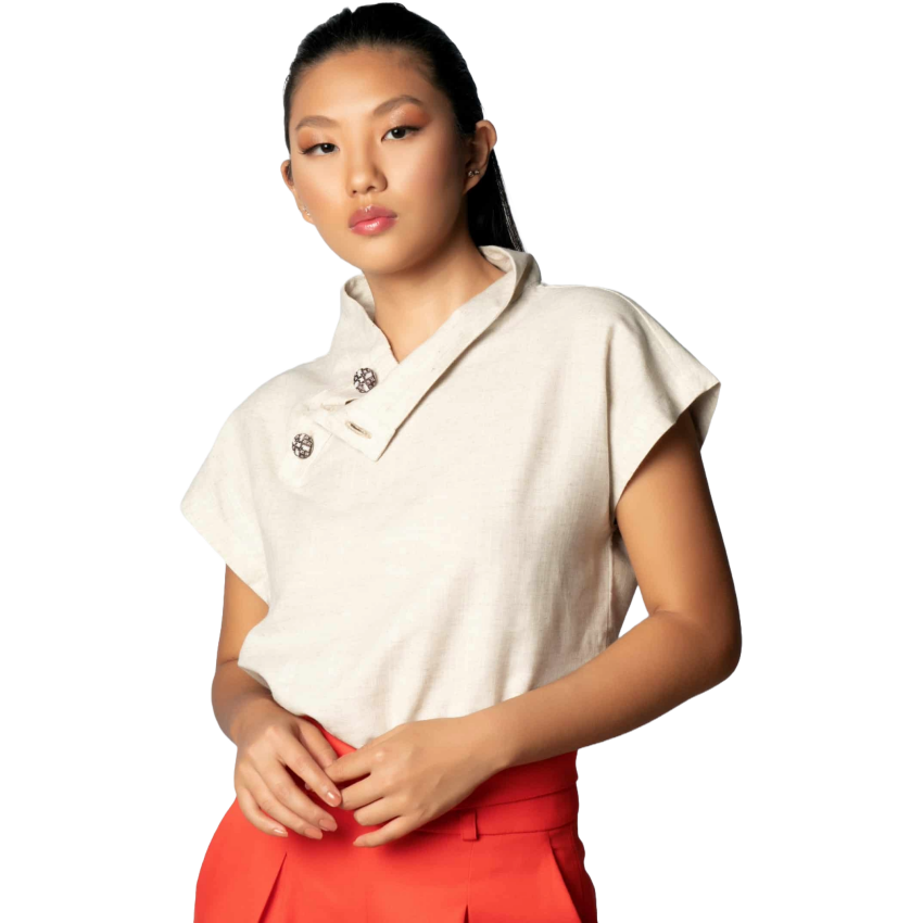Blusa Botan Kogin Natural - Toshie
