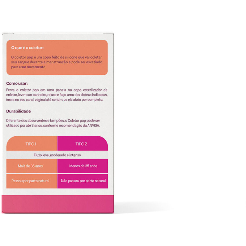 Coletor Menstrual Coletor Pop - Tipo 1