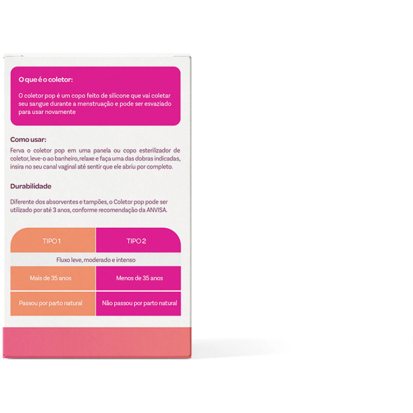 Coletor Menstrual Coletor Pop - Tipo 2