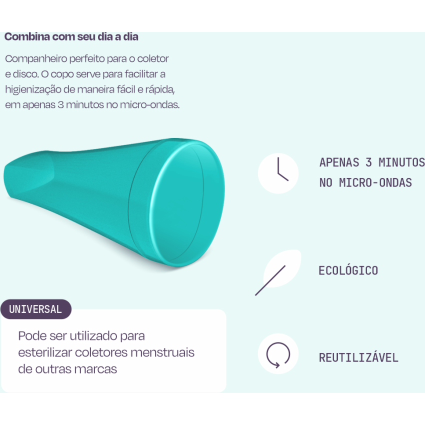 Copo Esterilizador de Coletor - Tiffany - Fleurity