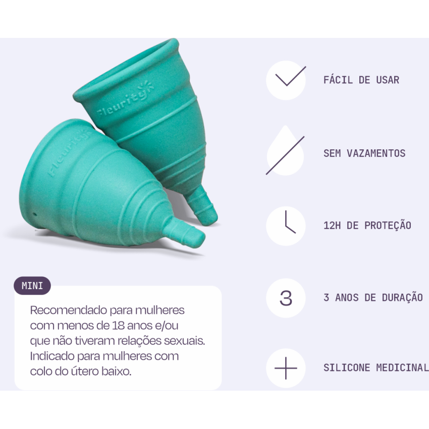 Coletor Menstrual - Tipo Mini (2un) - Fleurity