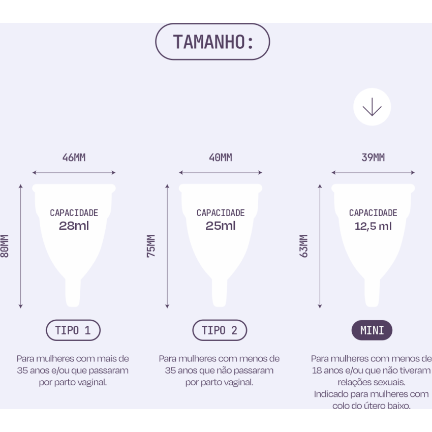 Coletor Menstrual - Tipo Mini (2un) - Fleurity