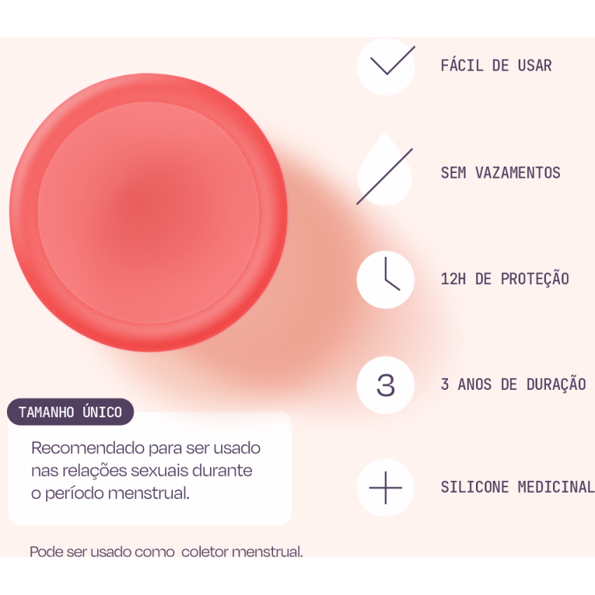 Disco Coletor Menstrual - Vermelho - Fleurity