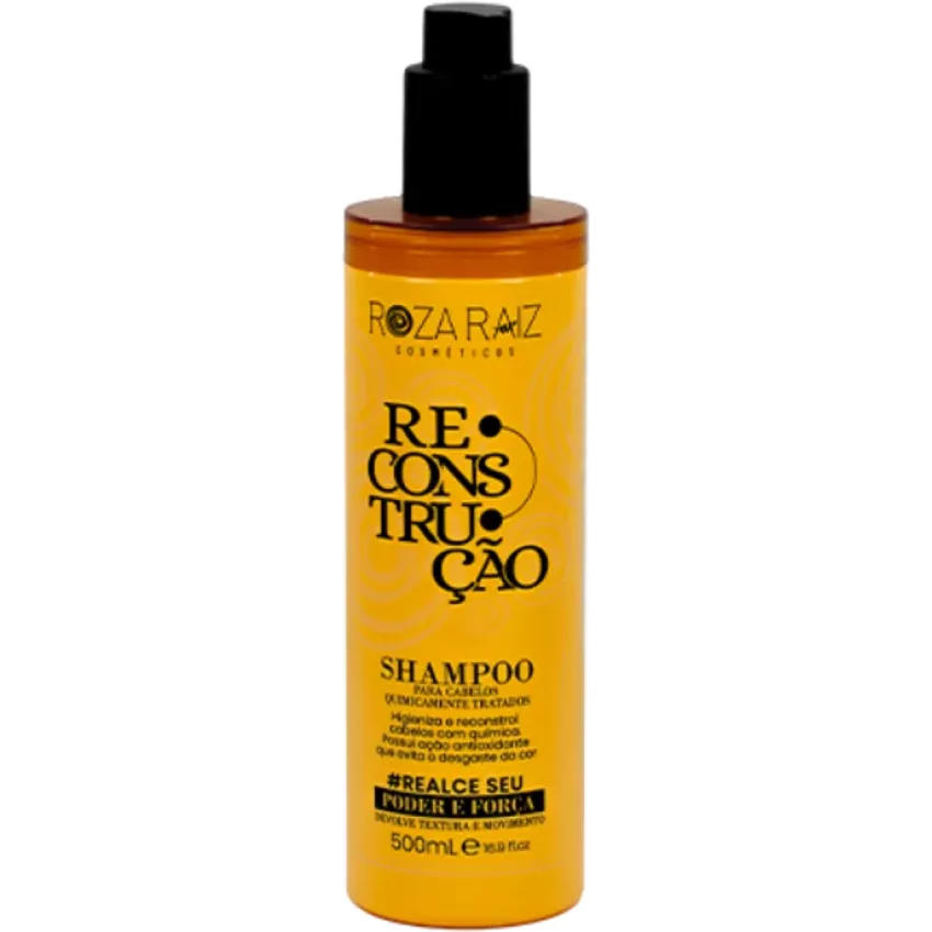 Shampoo de Reconstrução 500ml - Roza Raiz Cosméticos