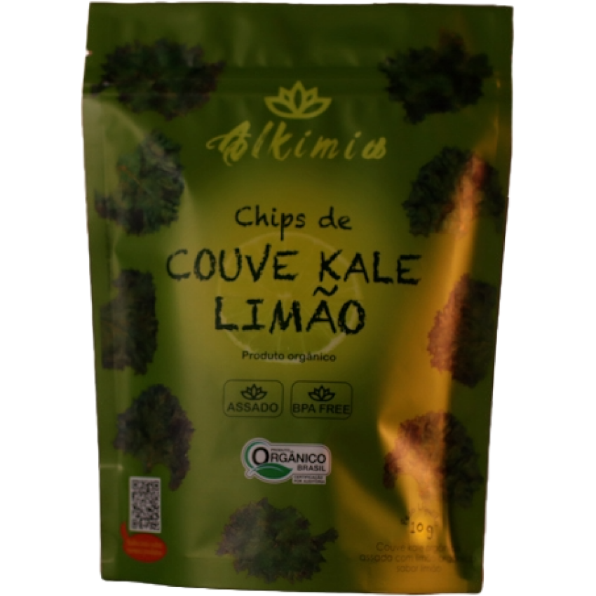 Chips de Couve Kale Limão Orgânico 10g - Alkimia