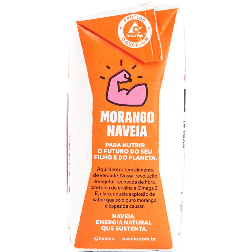 Leite Vegetal sabor Morango 200ml - Deleitinho - Naveia