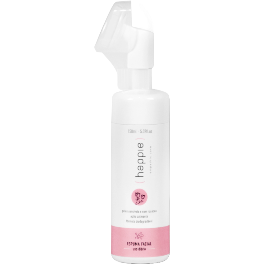 Espuma facial pele sensível com esponja