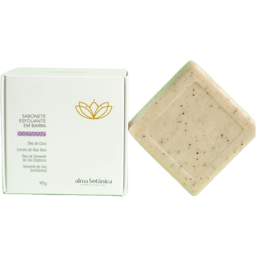 Sabonete Esfoliante em barra 90g - Alma Botânica