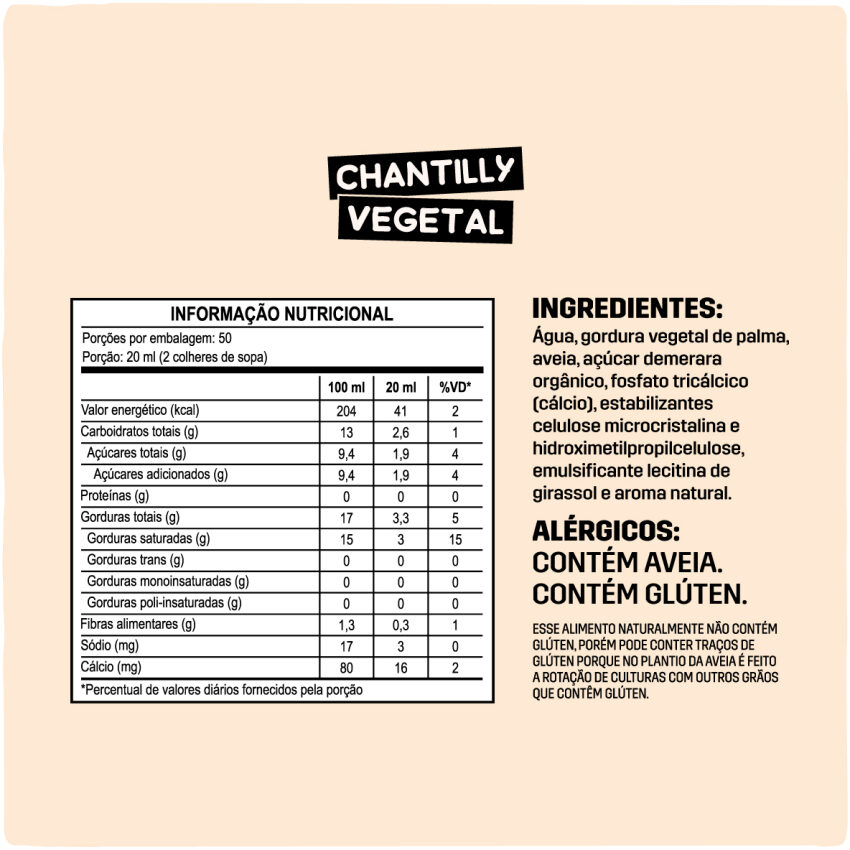 Chantilly Vegano 1L - Naveia