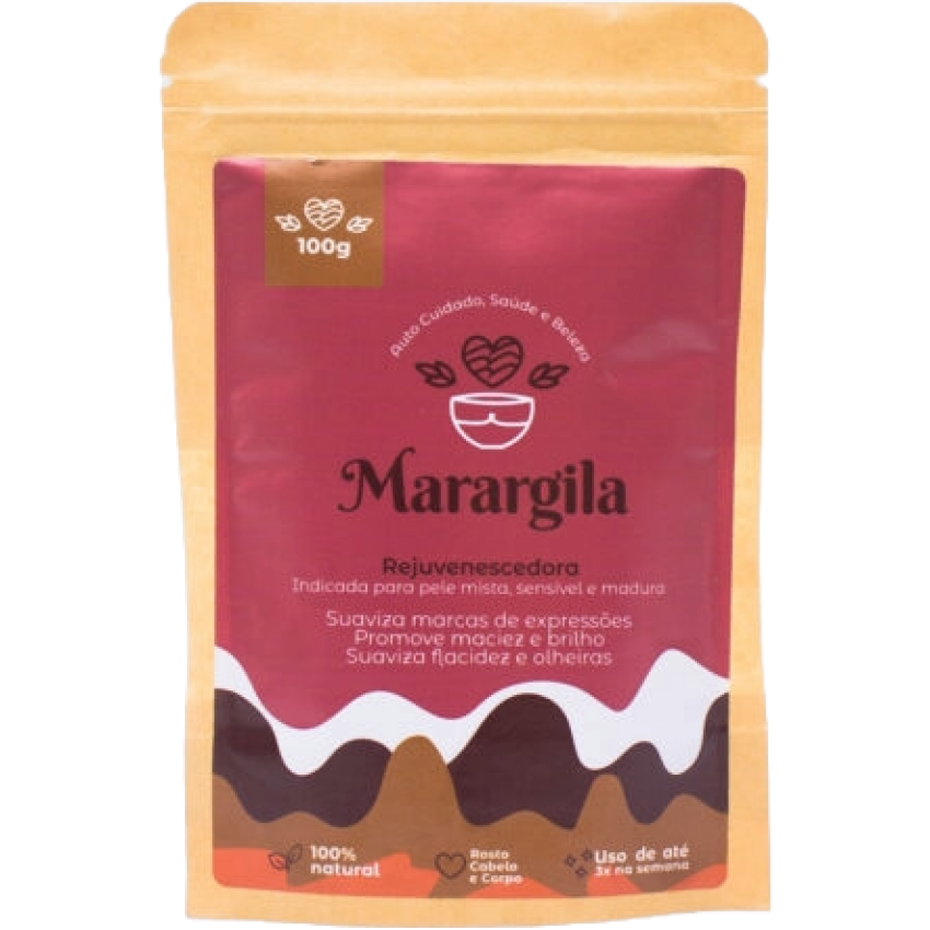 Argila Vermelha 100g - 100% Natural - Marargila